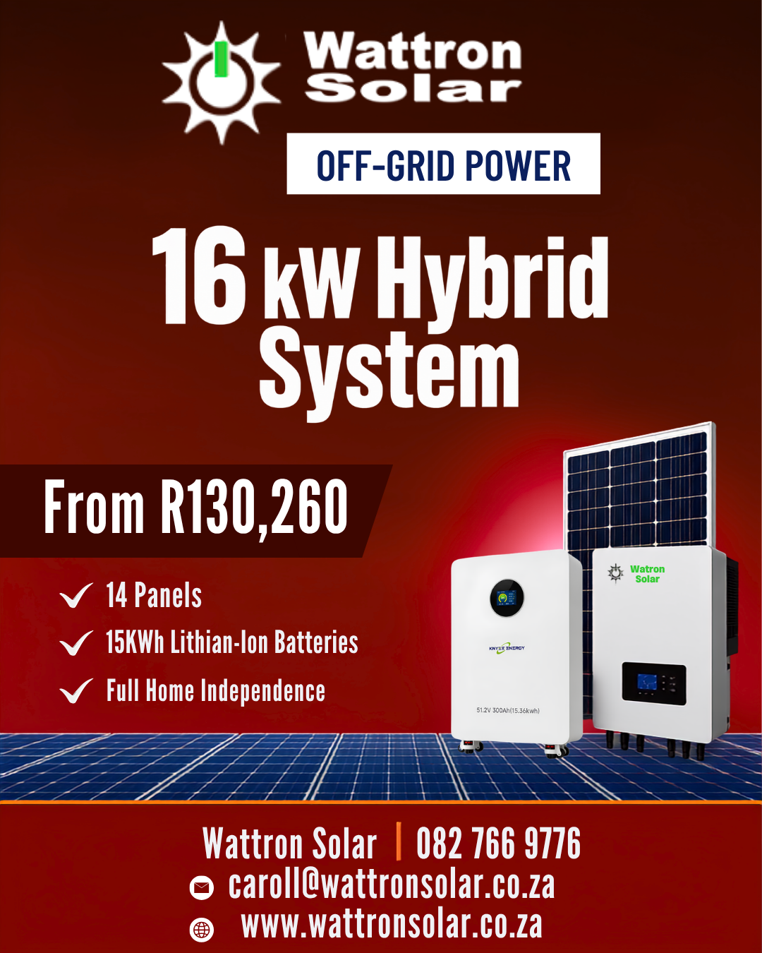 Wattron Solar 16kW Meta Ad