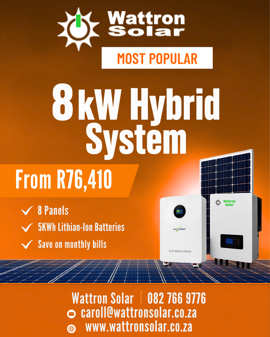 Wattron Solar 8kW Meta Ad